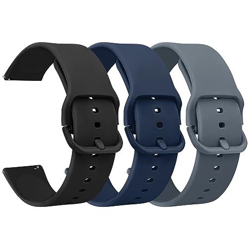 Mugust 3Piezas Correa para Xiaomi Mi Watch/Xiaomi Watch S1/Xiaomi Watch S1 Active/Xiaomi Mi Watch Color Sport Mujer Hombre,22mm Silicona Ajustable Pulseras de Repuesto para Xiaomi Mi Watch(3Pack A)