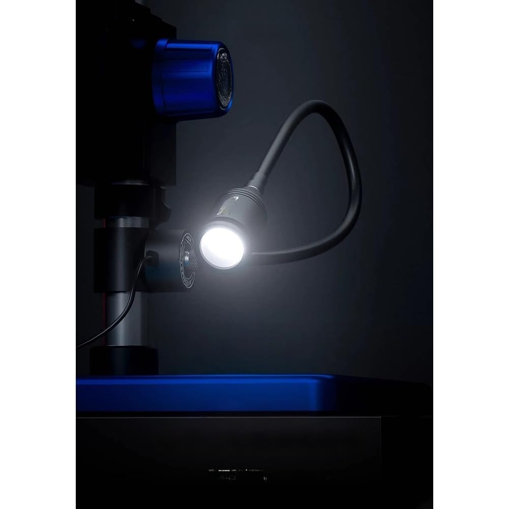 NbgrvB - Lampada per microscopio omnidirezionale a 72 LED, dimmerabile, con
