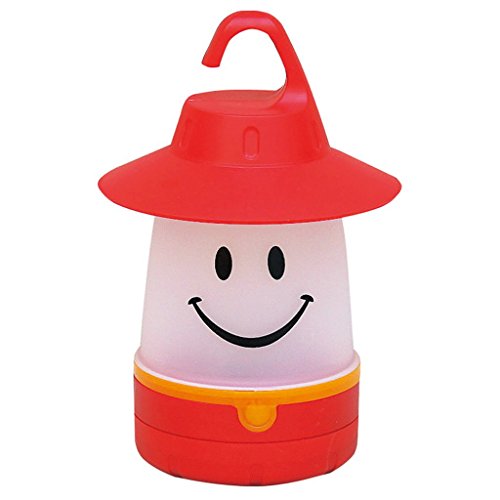Lanterne LED portable camping et veilleuse de nuit enfant Smile rouge