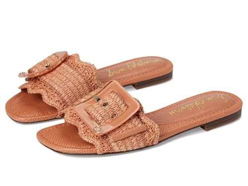 Sam Edelman Women's Bambi Flat Sandal, Stucco Coral, 5.5