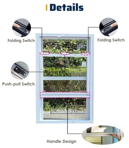Ventana abatible con marco de aluminio para casas móviles y bungalows 3