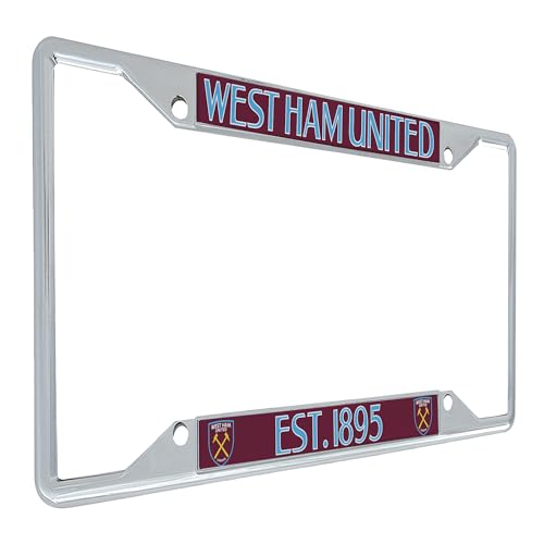 Desert Cactus West Ham United Car Accessories Hammers Football Soccer Metal License Plate Frame and Tag Holder for Front or Rear of Car (Style 2)