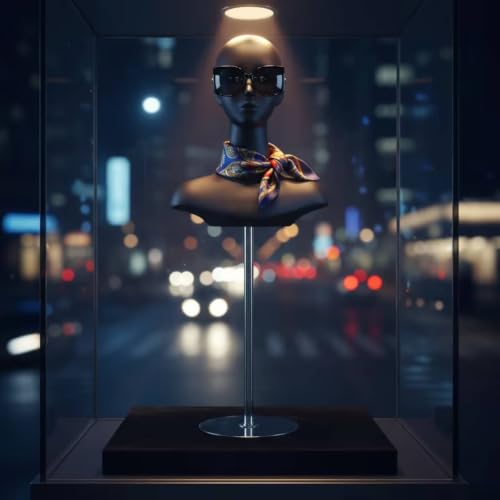 Maniquí de busto tridimensional blanco con soporte telescópico regulable 8