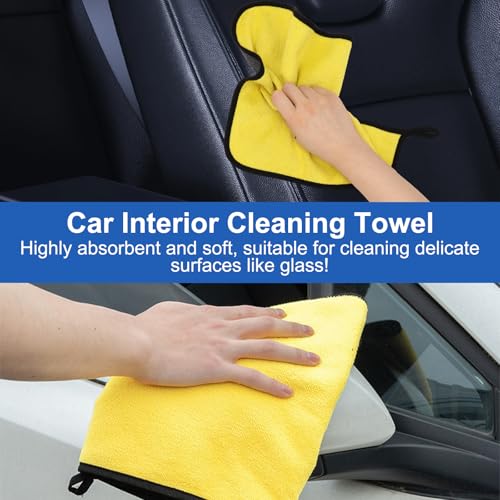 Car Interior Duster Detail Brush Cleaning Kit, Soft Microfiber Towels Dashboard Air Vent Crevice Dusting Detail Cleaner Interior Accessories Tools for Car Decoration Auto Truck SUV RV - Image 8