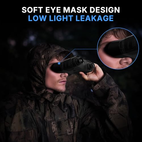 Image of Night Vision Goggles, 4K Night Vision Binoculars for Adults, 36MP Photo, 5000mAh Rechargeable Battery, 1300FT Viewing, 8X Digital Zoom, Flashlight & Compass for Camping & Outdoor Use
