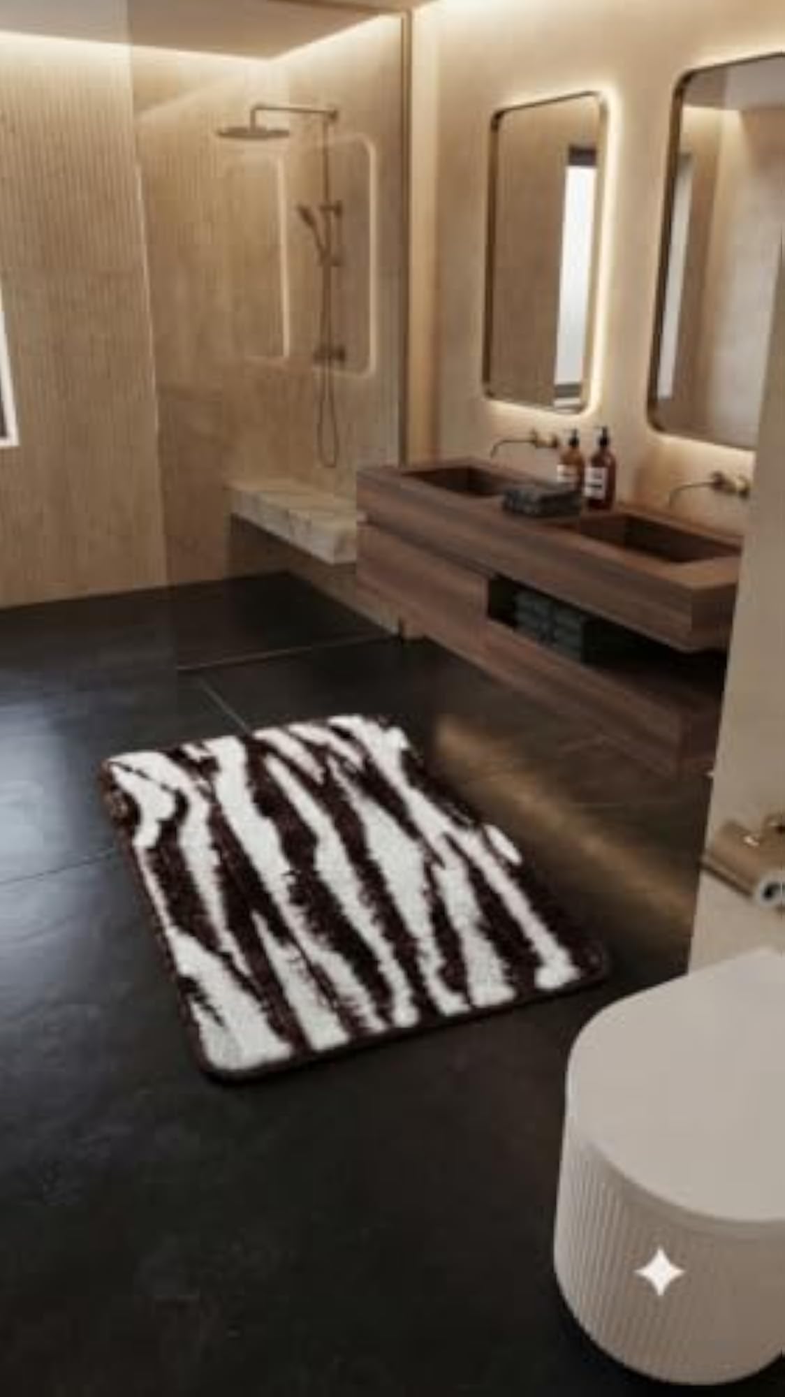 Super Soft Microfibre Dark Chocolate Bath Mat