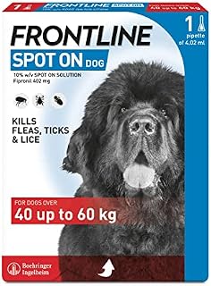 FRONTLINE Plus Flea & Tick Treatment for Extra Large Dogs (over 40 kg) - 3 Pipettes, Flea And Tick Treatment For Dogs