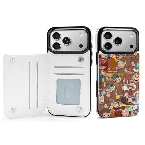 手帳型 おさるのジョージ (2) 対応 iPhone 17 Pro Max ケース カード収納 スマホケース 財布型 携帯ケース 軽量 全面保護 スタンド機能 おしゃれ お祝いギフト