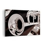Lienzos decorativos 100x70cm Cuadro Sobre Lienzo Moderno Música trompeta instrumento orquesta Grande Dormitorio Cuadros Pared Imágenes Cuadros Decoracion Salon Wall Art Prints Decor AA100x70-1553