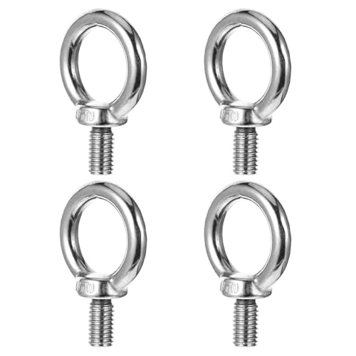 DIYEAH Set 4 Viti ad Occhiello in Acciaio Inossidabile 304 M10 Bulloni ad Anello Robusti per Sollevamento e Trasporto Accessori Resistenti per Applicazioni Industriali e Fai-da-Te
