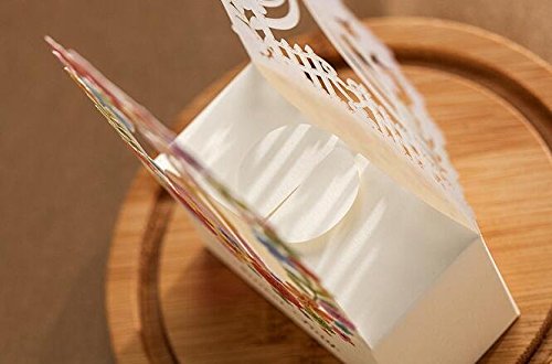 Sorive® 50 Pack Wedding Favors And Gifts Wedding Decoration Souvenirs Party Shower Supplies Laser Bridge Groom Vine Luxury Candy Chocolate Box #TOP1