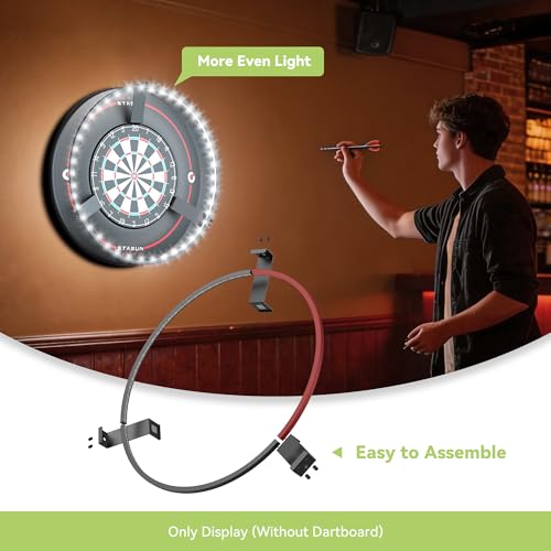 STASUN 360° LED Dartboard Light,Dimmable Dart Board Surround Ring Lighting System,Magnetic Darts Lighting,24W 6500K Professional Darts Light and Accessories for the Whole Board - Image 6