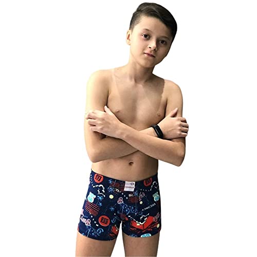 Cueca adolescente boxer juvenil estampada Cor:Sortido;tamanho:P