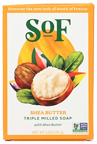 South of France Shea Butter Bar Soap, Gluten Free, Cruelty Free, 6 Ounce (Pack of 3) image 3