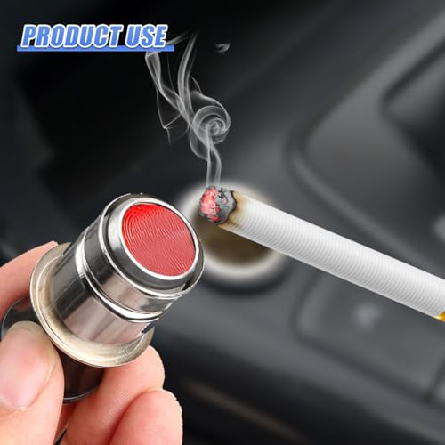 Image of YoRise 12V Car Cigarette Lighter, Pop-Out Lighter Plug (12V-2PCS) | Metal Plastic Construction Cigarette Lighter Plug Replacement Accessories for Most Vehicles Socket