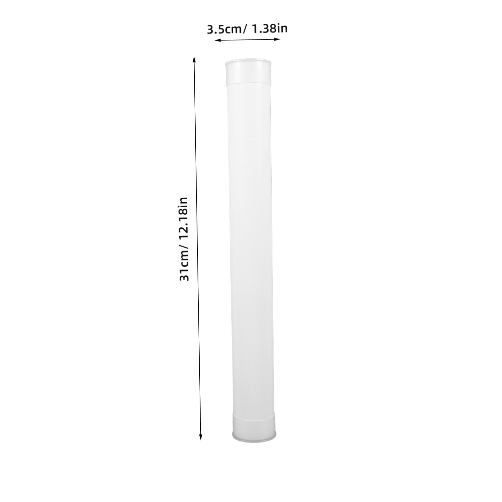 Alipis 5pcs Round Tube Packaging 31cm Pe Storage Tube Caps for Artwork Drawings