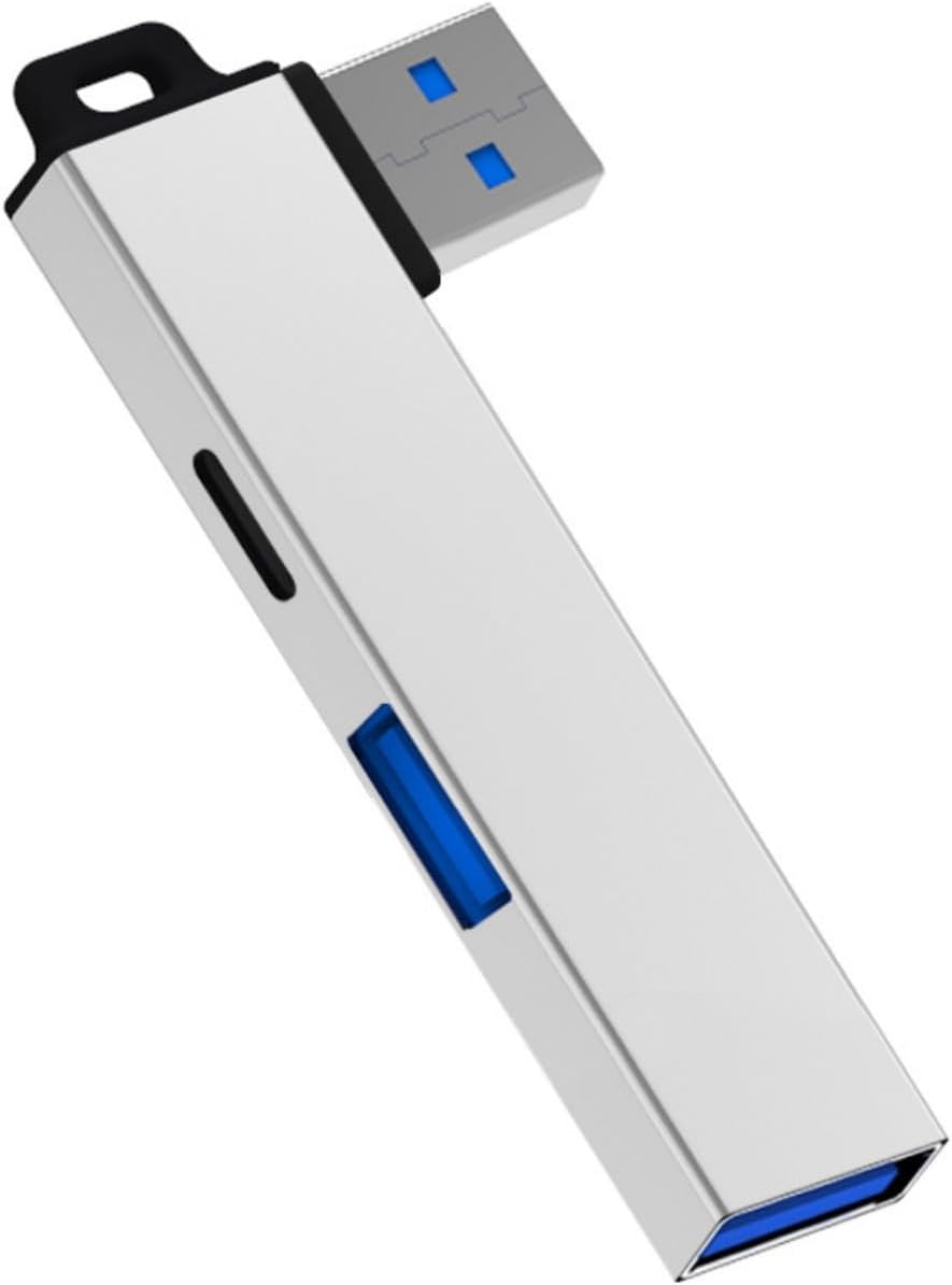 Hub USB 3.0 compatto Splitter USB 3.0 a tipo C e adattatore USB con design a foro appeso per una facile espansione