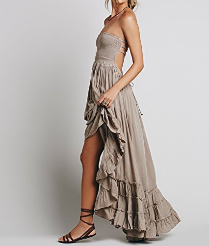 Image of R.Vivimos Womens Summer Boho Sexy Backless Long Dresses