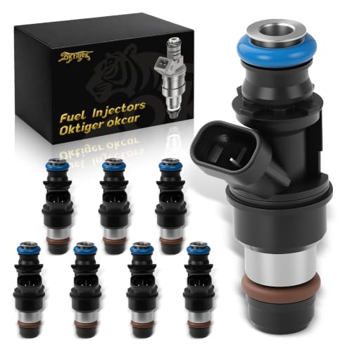 Oktiger Fuel Injector 4.8L/5.3L/6.0L V8 for Chevy Silverado 1500 2000-2007, for Gmc Sierra 1500/2500/3500 2000-2007, Express 2003-2007, Yukon 2000-2006, Savana 2003-2007, Tahoe 8PCS OE#17113553 by oktiger - Used condition - US$55.88