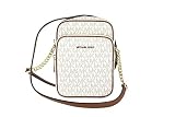 Michael Kors Jet Set Travel Signature PVC Medium Logo Chain Crossbody Flight Bag...