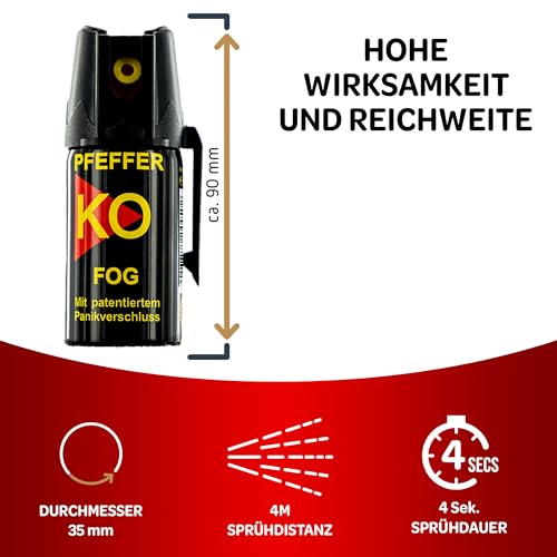 2X Pfefferspray KO-Fog je 40ml Tierabwehrspray Verteidigungsspray