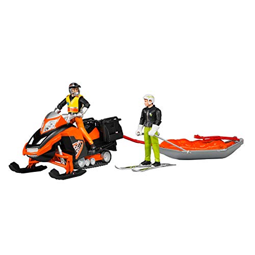 Bruder Snowmobile with Driver & Rescue Sled
