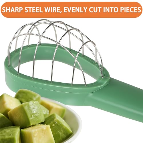 XGIZMOO Avocado Slicer Tools 3 PCS,Avocado Slicer Tool, Cutter, Knife, Peeler, Pitter, Cuber, Dice Good for Salads, Guacamole, or Smoothie Dishwasher Safe — view 5
