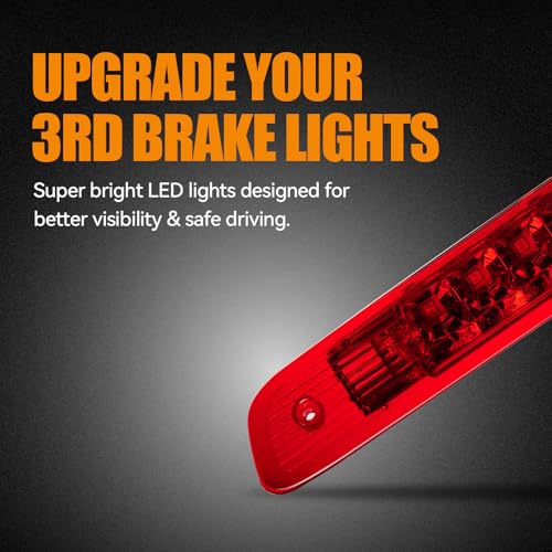 Image of Third 3rd Brake Light LED for 2001 2002 2003 Toyota Highlander, High Mount Rear Brake Lights Assembly for 01 02 03 Highlander, Waterproof Center Cab Lamp Stop Light