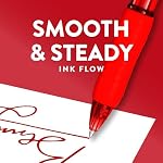 Paper Mate Stylo à gel, stylo à profil rétractable, point moyen (0.7 mm), noir, 12 Nombre