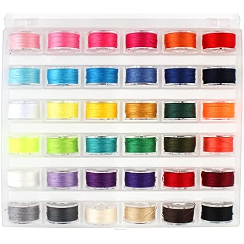 Juego de Hilos de Coser de Poliéster Multicolor con Caja de Almacenaje Cover