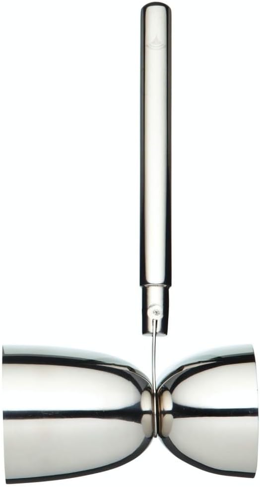 BarCraft BCLLDBLJIG Cocktail Jigger Spirit Measure with Dual Alcohol Measure, Stainless Steel, 30 ml/60 ml
