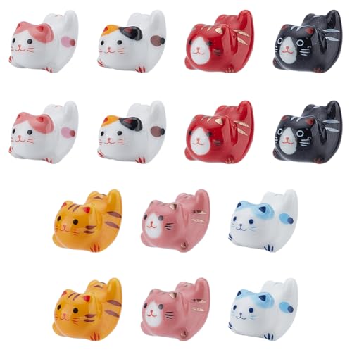 Perles chat Maneki Neko en céramique WEBEEDY pour la création de bijoux DIY