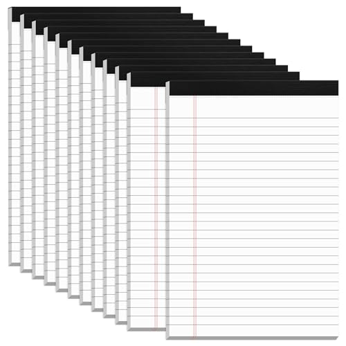 Image of 12 Pack Note Pads 5x8, Small Legal Pads 5x8 White Writing Paper for Work