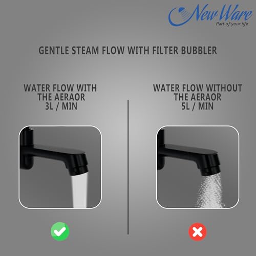 Image of New Ware Brass Bib Cock Tap Matte Black 5.5 Inch | Wall Mount Faucet with Flange | Bathroom Kitchen Sink Water Tap