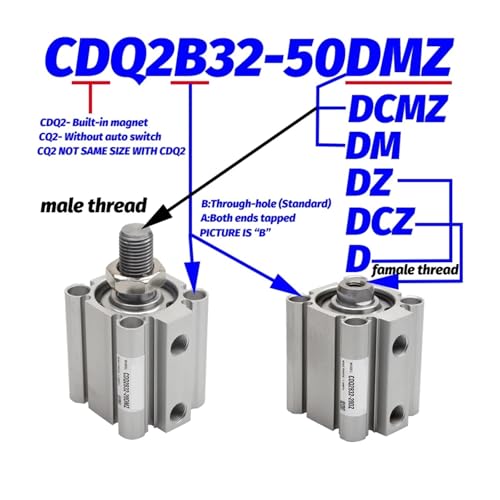 CDQ2A50-75DCMZ vérin pneumatique pour automatisation précise - 3