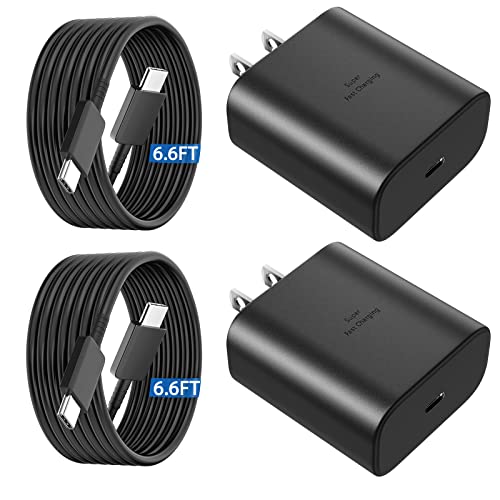 45W USB C Super Fast Charger Type C Charger Fast Charging Android Phone Charger Block with 6.6FT Type C Charging Cable for Samsung Galaxy S26 Ultra/S26/S26+/S25/S25 Ultra/S25+/S24 Ultra/S23 Ultra/S22 by Vilive - Used condition - US$21.53