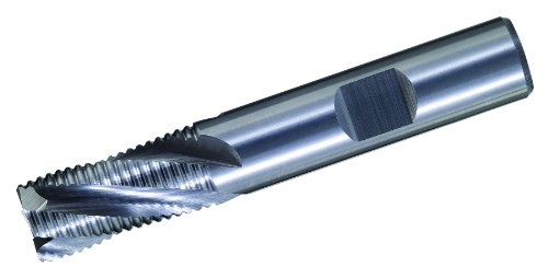Image of Bassett MRS Series Solid Carbide High-Performance End Mill, TiAlN Coated, 4 Flute, Square End, 1.25 inch Cutting Length, 5 /8 inch Cutting Diameter, 3-1 /2 inch Length (Pack of 1)