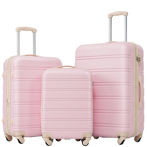 3 Piece Luggage Set Hardside Spinner Suitcase with Tsa Lock 20