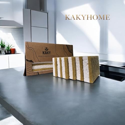 Image of Natural Compostable Kitchen Sponges KAKY 12 sponges, one Package.