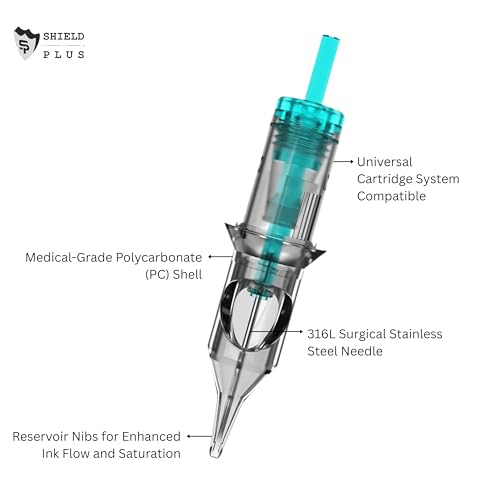 Image of 5RS Round Shader Tattoo Cartridge Needles - Disposable & Sterile (10-Pack)