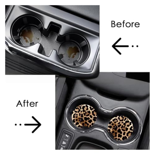 Posavasos coche universales alfombrilla goma antideslizante protectora de 75mm paquete de 2 4