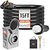 SURAIELEC 50 Amp Generator Cord & Inlet Box Kit - 15ft, 6/3+8/1 AWG, NEMA SS2-50, 12,000W, ETL Listed