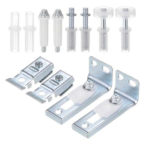 Kit de Herrajes para Puertas Plegables M METERXITY 2 unidades con soporte superior e inferior, rueda guía y pivote para reparación de puertas corredizas de clóset miniatura 1