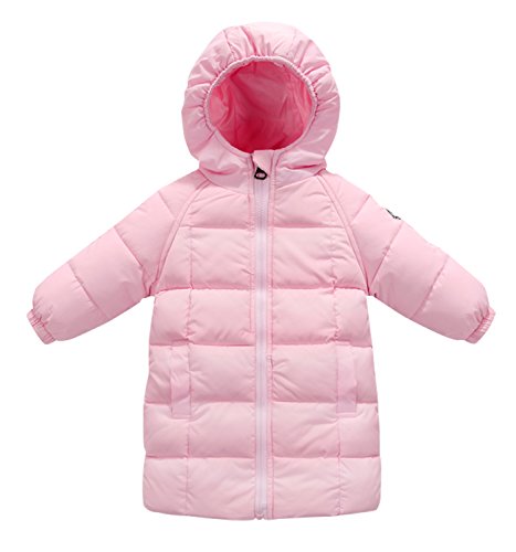Kids Girls Zipper Coat Thick Lightweight Puffy Outwear for Winter Warm Windproof Jackets 4-5T Pink