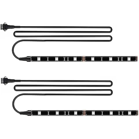 NBWDY 2Pcs 6-5050-SMD Flexible Waterproof Motorcycle RGB LED Strips Light Multi-Color Accent Glow Neon Lights Lamp (6LED) Cover