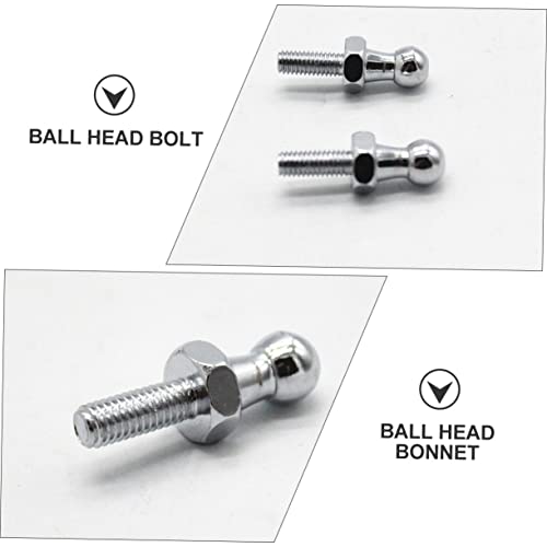 Hohopeti 2 Unidades pino de bola Parafusos ergonômicos parafusos resistentes ao desgaste Bolt de aço
