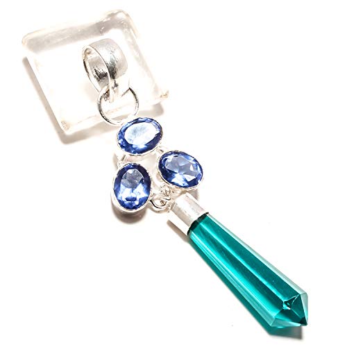Pendentif tourmaline afghane en argent 925, le cadeau idoine