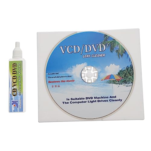 FONDOTIN 1Set Cleaning Disc Kit with Brush CD Player Vcd Cleaner Set for Enhanced Music Playback and Performance Set with Cleaning Liquid for Dust Removal