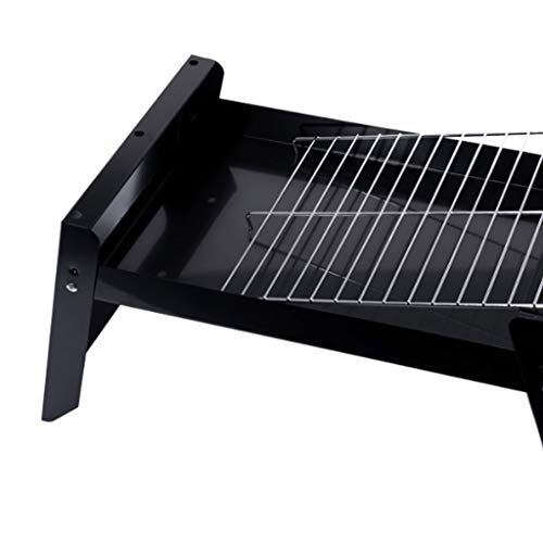 Przenośny grill na węgiel drzewny – kompaktowy grill na szaszłyki – lekka konstrukcja na kemping i do ogrodu – składany grill na zewnątrz dla łatwej podróży i tylnej klapy