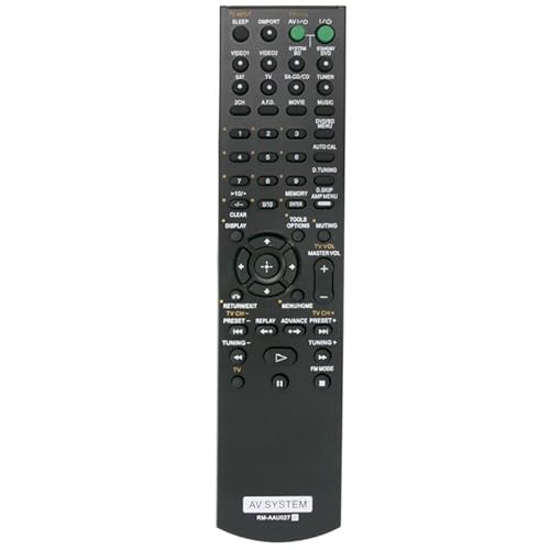 Replacement Remote Control Replace for TV/Audio/Projector RM-AAU027 for Sony AV Receiver HT-DDW5500 HT-DDW7500